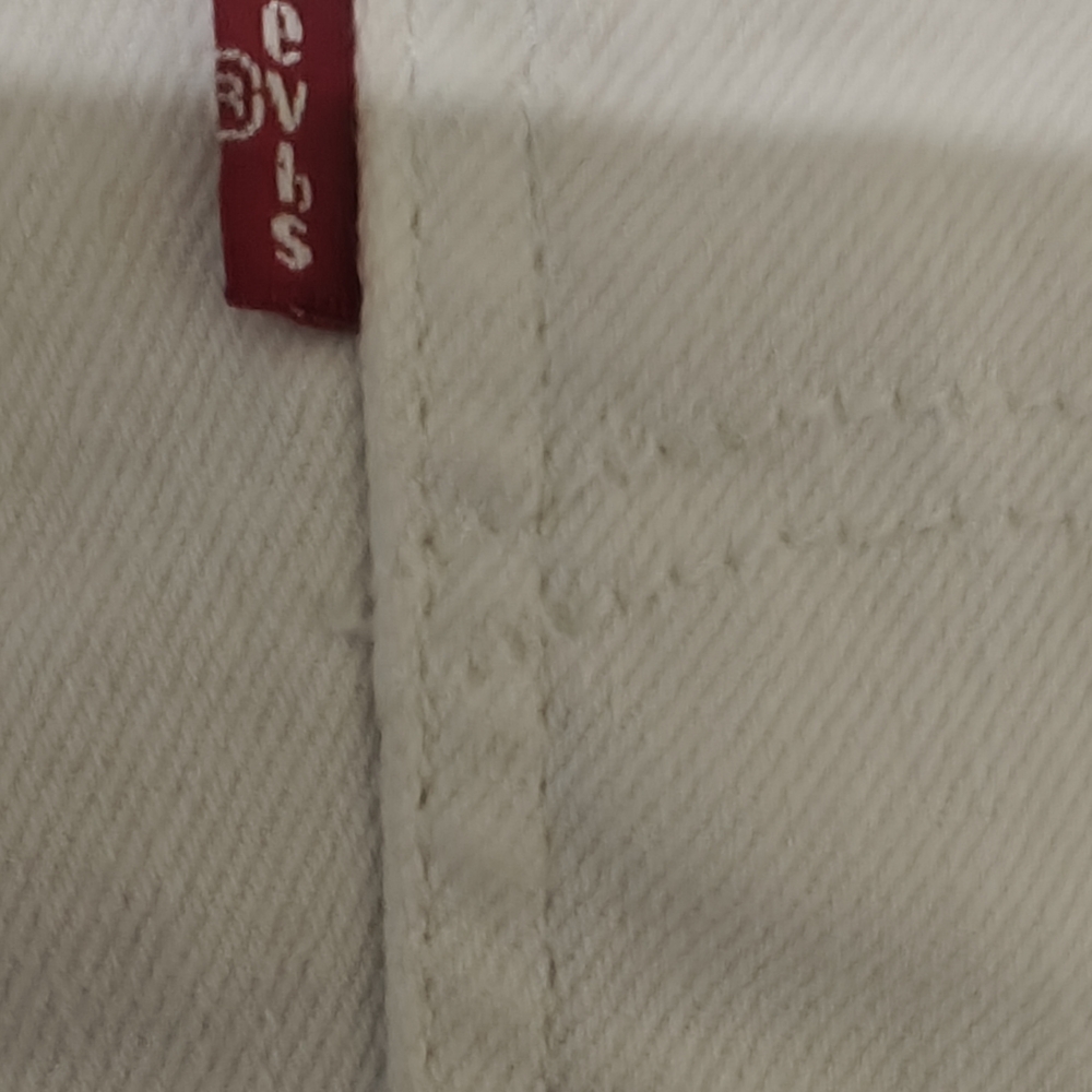Women's White Distressed Denim Shorts - Picture 5 of 6